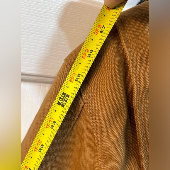 Carhartt Full Swing Chore Coat Mens M Tan Canvas Fleece Lined Workwear Jacket - Picture 11 of 13